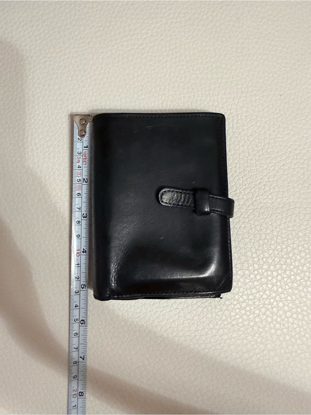 Wilsons Black Leather Bifold Wallet with Snap Strap